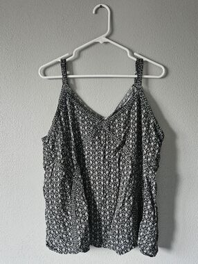 Maurices Black and White Printed V-Neck Cami
